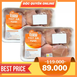 Combo 2 khay phi lê má đùi không da Japfa khay 500g