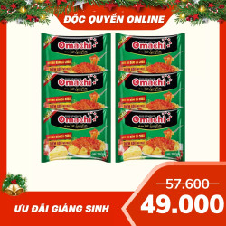 Combo 6 gói mì dinh dưỡng khoai tây trộn xốt spaghetti Omachi gói 90g (6 Gói)
