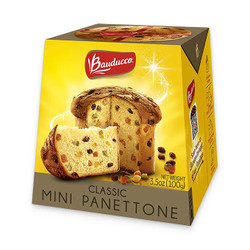 Bánh bông lan Panettone Classic trái cây Bauducco hộp 100g