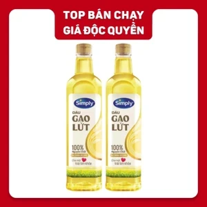 Combo 2 chai dầu gạo lứt Simply 1L