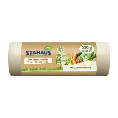 Túi đựng thực phẩm phân hủy sinh học 18x28cm Stahaus cuộn 220g