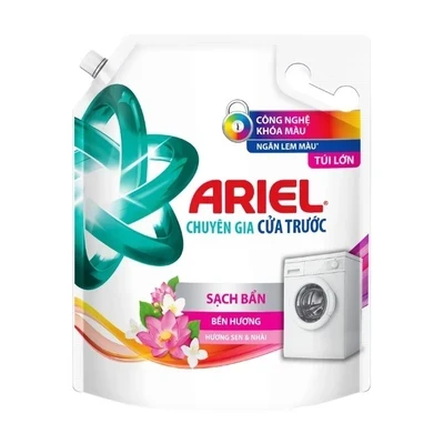 Nước giặt hương sen nhài cửa trước Ariel túi 3kg