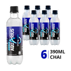 Lốc nước bổ sung vitamin và khoáng không calo Aquarius 390ml (6 chai)
