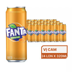 Thùng nước ngọt Fanta cam 320ml (24 lon)