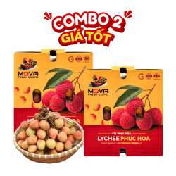 Combo vải u hồng Bắc Giang thùng 3KG (2 Thùng)