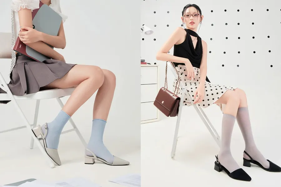 Slingback Gót Vuông Với Thiết Kế Tối Giản Dễ Ứng Dụng