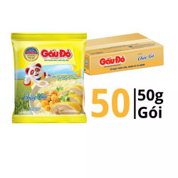 Thùng cháo thịt gà Gấu Đỏ gói 50g (50 Gói)