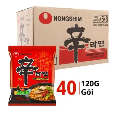 Thùng 40 gói mì Shin Ramyun Nongshim 120g