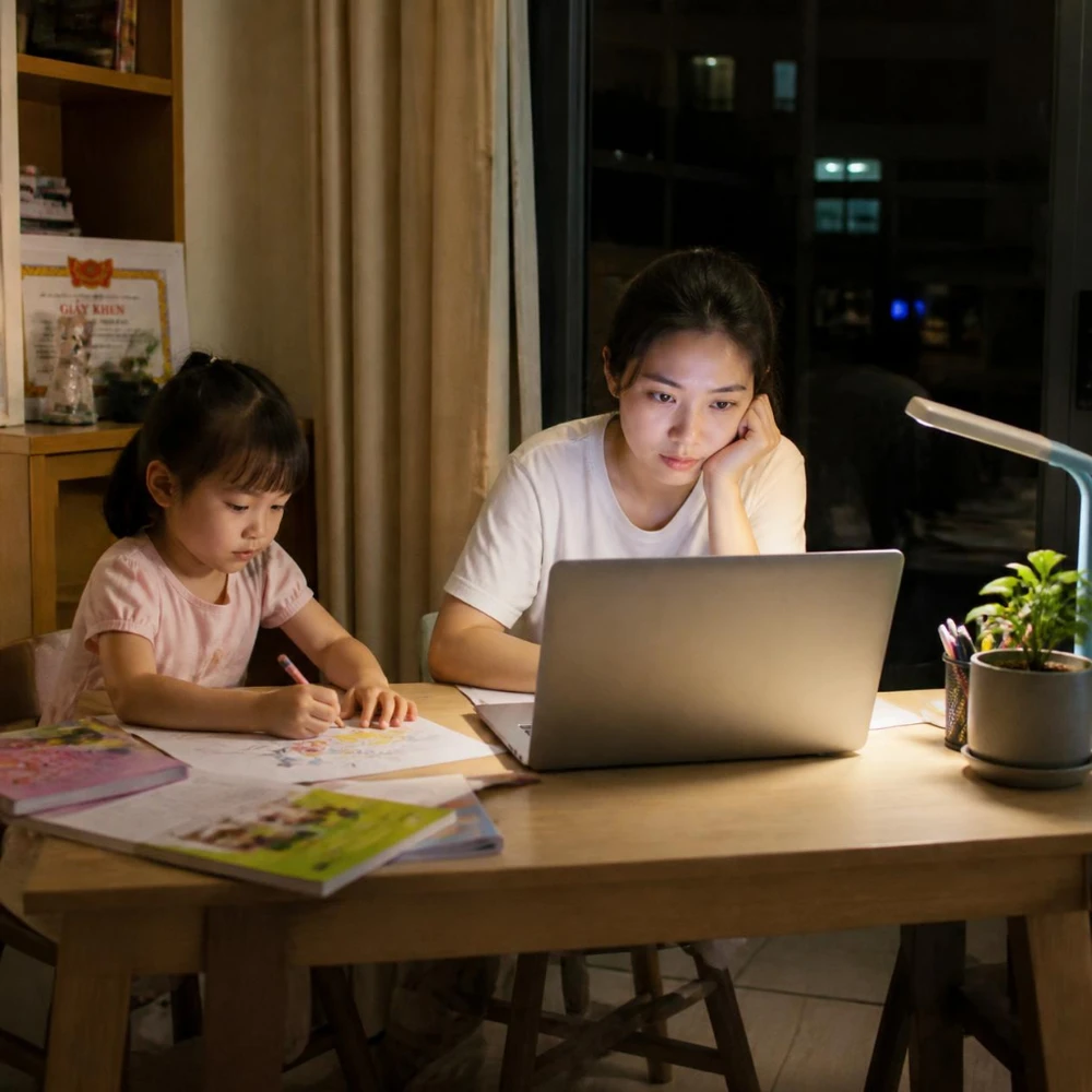 Tăng thu nhập phụ giúp mẹ đơn thân tiết kiệm nhanh hơn mỗi tháng. (Ảnh được tạo bởi AI)