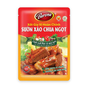 Xốt gia vị hoàn chỉnh sườn xào chua ngọt Barona gói 80g