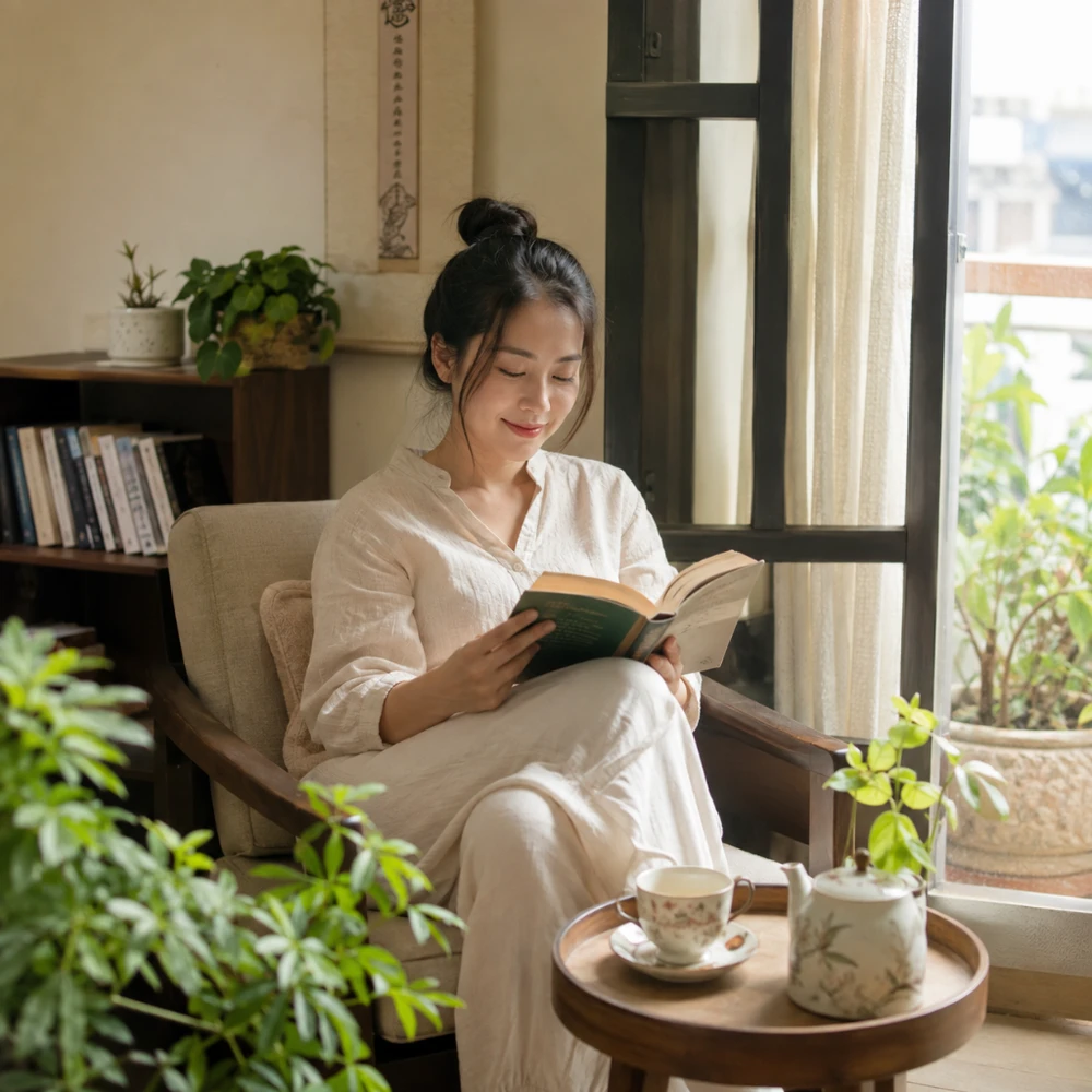 Một khoảng thời gian riêng mỗi ngày giúp mẹ tái tạo năng lượng và kết nối lại với chính mình. (Ảnh được tạo bởi AI)