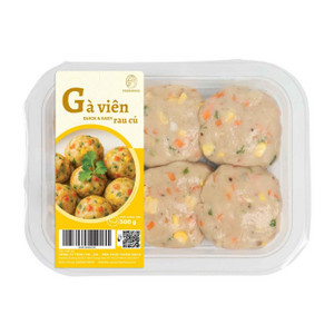 Gà viên rau củ Freshfoco khay 300g (1 Khay)