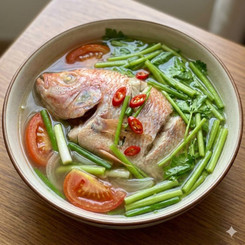 Canh Cá Diêu Hồng Nấu Ngót Ấm Lòng Ngày Mưa