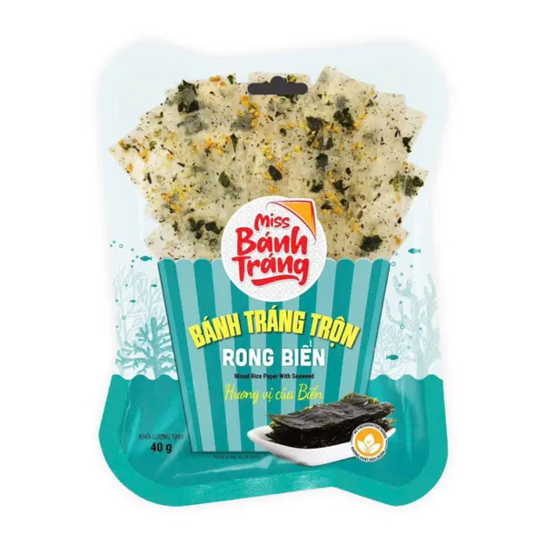 Bánh tráng trộn vị rong biển Miss Bánh Tráng gói 40g