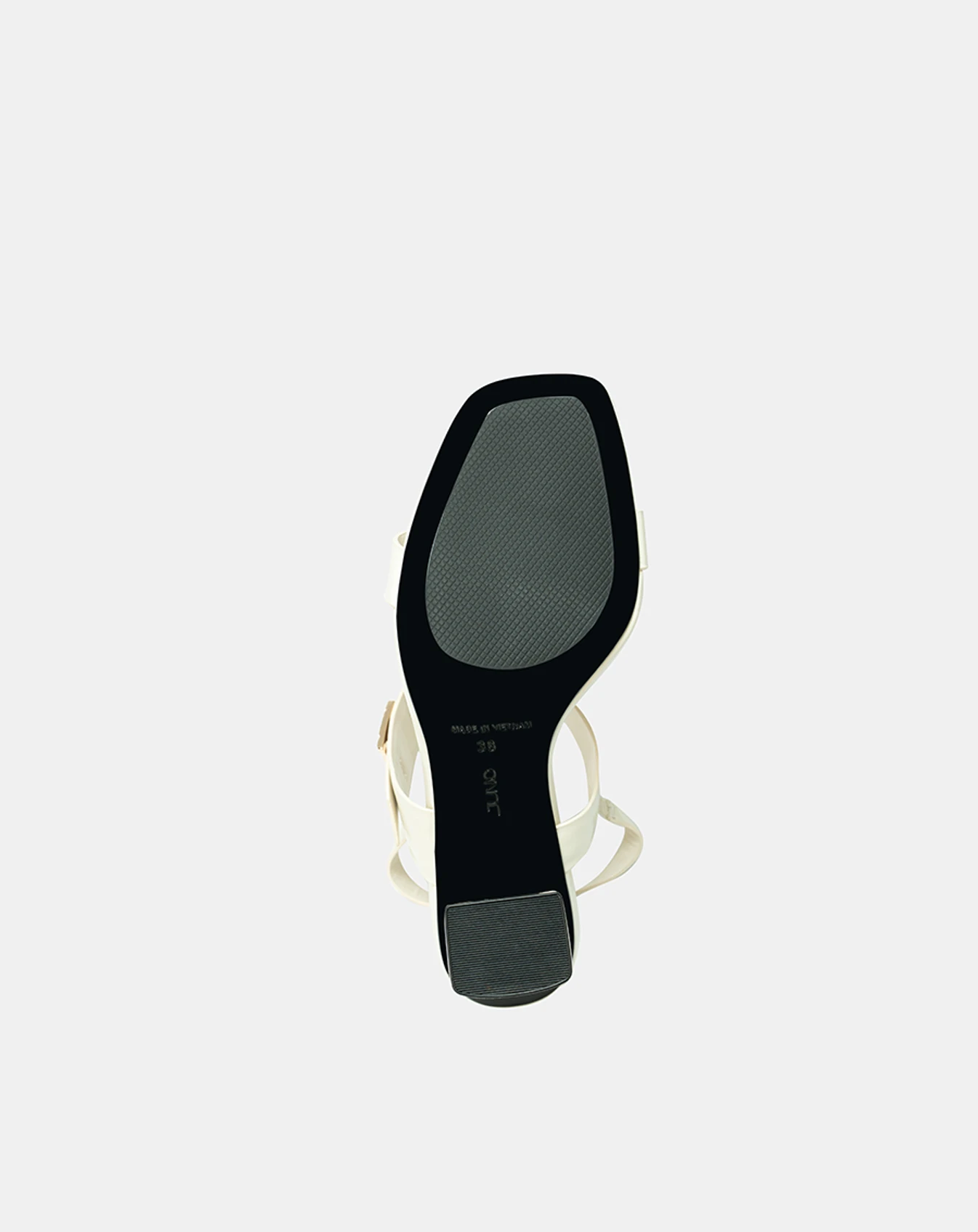 Giày Sandal Gót Vuông Quai Ngang Phối Khóa Trang Trí - Image 8