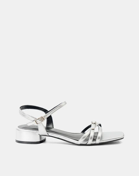 Giày Sandal Mũi Vuông Quai Cách Điệu