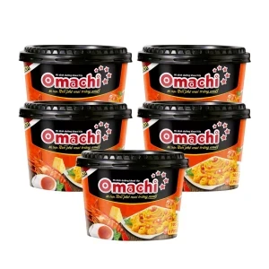 Combo 5 tô mì trộn xốt tôm phô mai trứng muối Omachi 105g