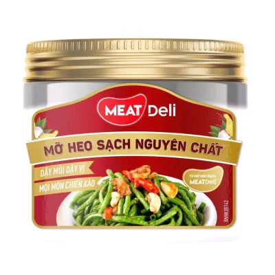 Mỡ heo sạch nguyên chất Meatdeli hũ 330g