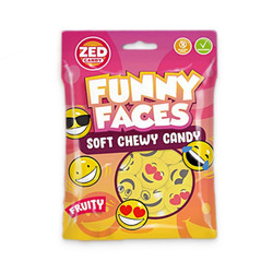 Kẹo mềm mặt cười Funny Faces Zed gói 105g