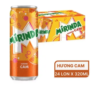 Thùng 24 lon nước ngọt Mirinda hương cam 320ml