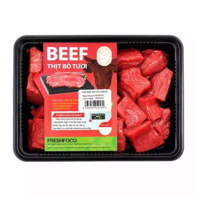 Đùi bít tết bò cắt lúc lắc Freshfoco khay 250g