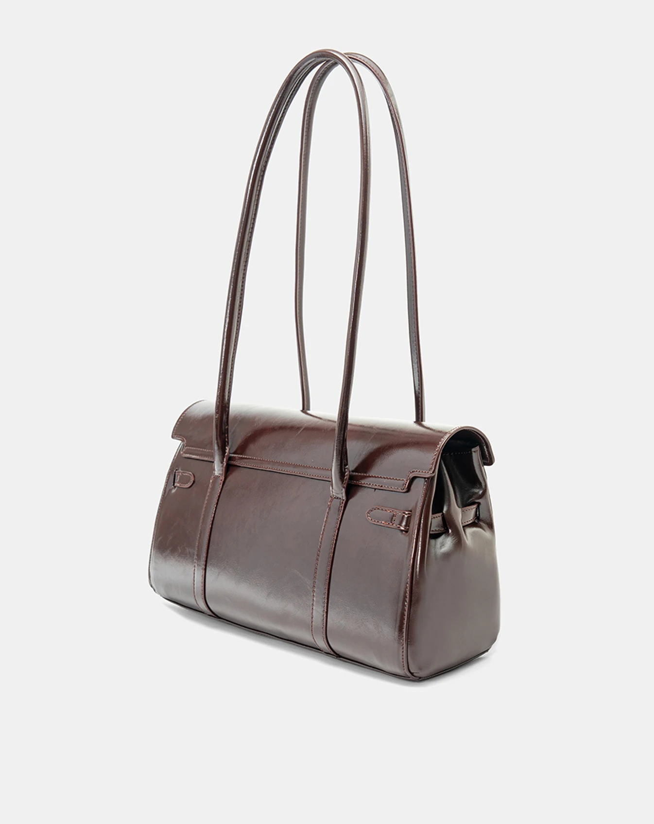 Túi Xách Trung Croissant Satchel Bag With Belt Detail - Image 5