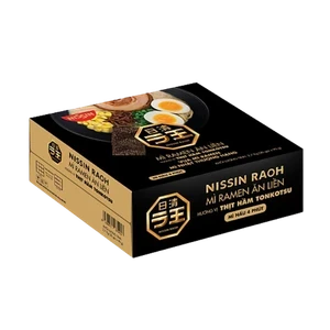 Thùng 30 gói mì ramen ăn liền Nissin vị thịt hầm tonkotsu 90g
