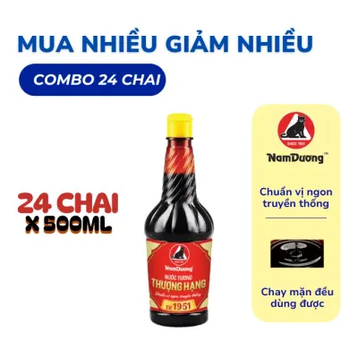 Combo 24 chai nước tương thượng hạng Nam Dương 500ml