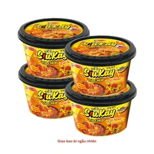 Combo 4 tô mì Siukay tia chớp gà xốt phô mai tô 97g