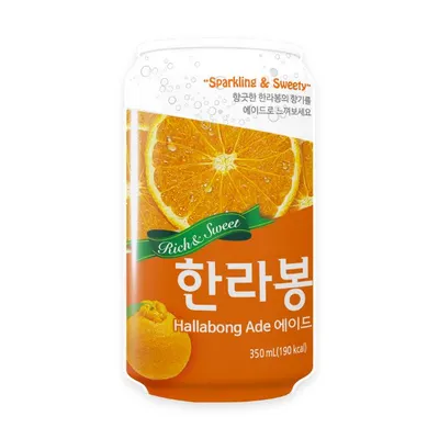 Thùng 24 lon nước ngọt có gas vị quýt Halllabong 350ml