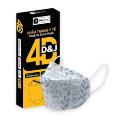 Khẩu trang hoạ tiết 4D 4 lớp D&J hộp 10 cái