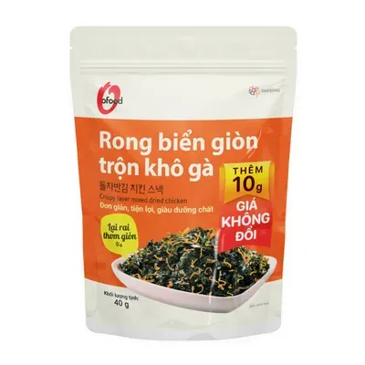 Rong biển giòn trộn khô gà O'food gói 40g