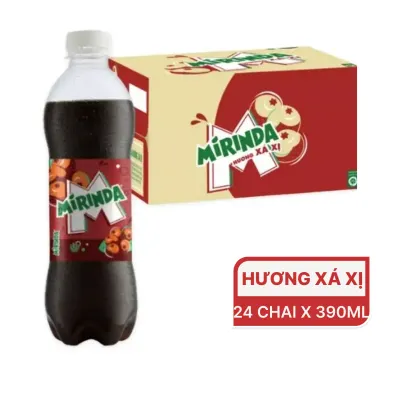 Thùng 24 chai nước ngọt Mirinda hương xá xị 390ml