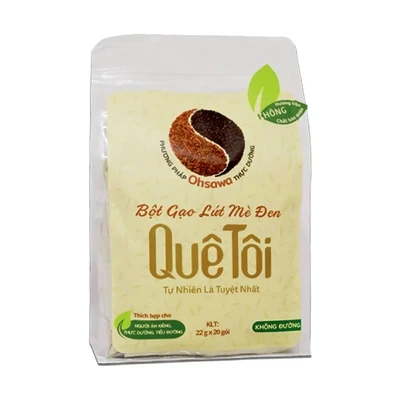 Gạo lứt mè đen không đường Quê Tôi túi 20 x 22g