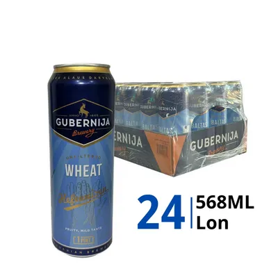 Thùng 24 lon bia Gubernija Wheat Hefeweizen 4.8% 568ml