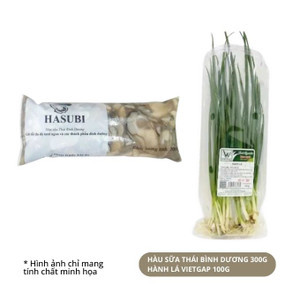 Combo 300g hàu sữa và hành lá
