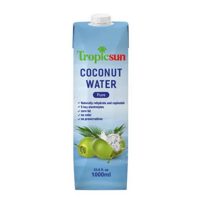 Nước dừa nguyên chất Tropicsun hộp 1L