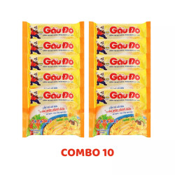 Combo 10 gói mì gà sợi phở Gấu Đỏ gói 63g 