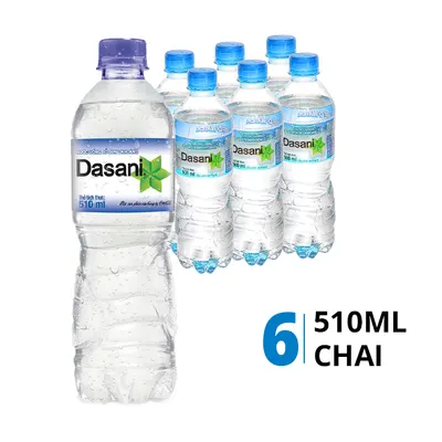 Lốc 6 chai nước khoáng Dasani 510ml