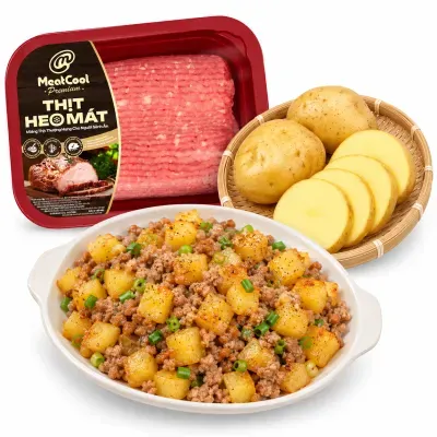 Combo thịt băm xào khoai tây