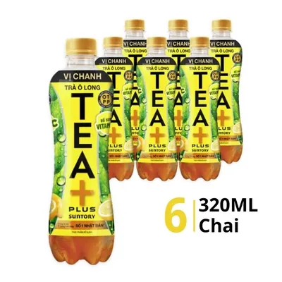 Lốc 6 chai trà oolong Oolong Tea+ vị chanh 320ml