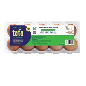 Trứng gà sạch Pro 65g ± 2g Tafa hộp 10 quả