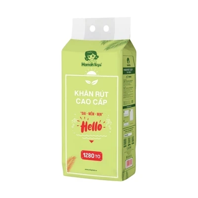Khăn rút treo tường 4 lớp Hannah-Seyo gói 1280 tờ