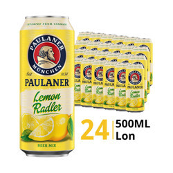 Thùng bia vị Lemon Radler 2.5% Paulaner lon 500ml (24 Lon)