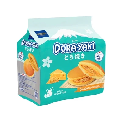 Bánh Dorayaki chà bông xốt phô mai Kido túi 150g
