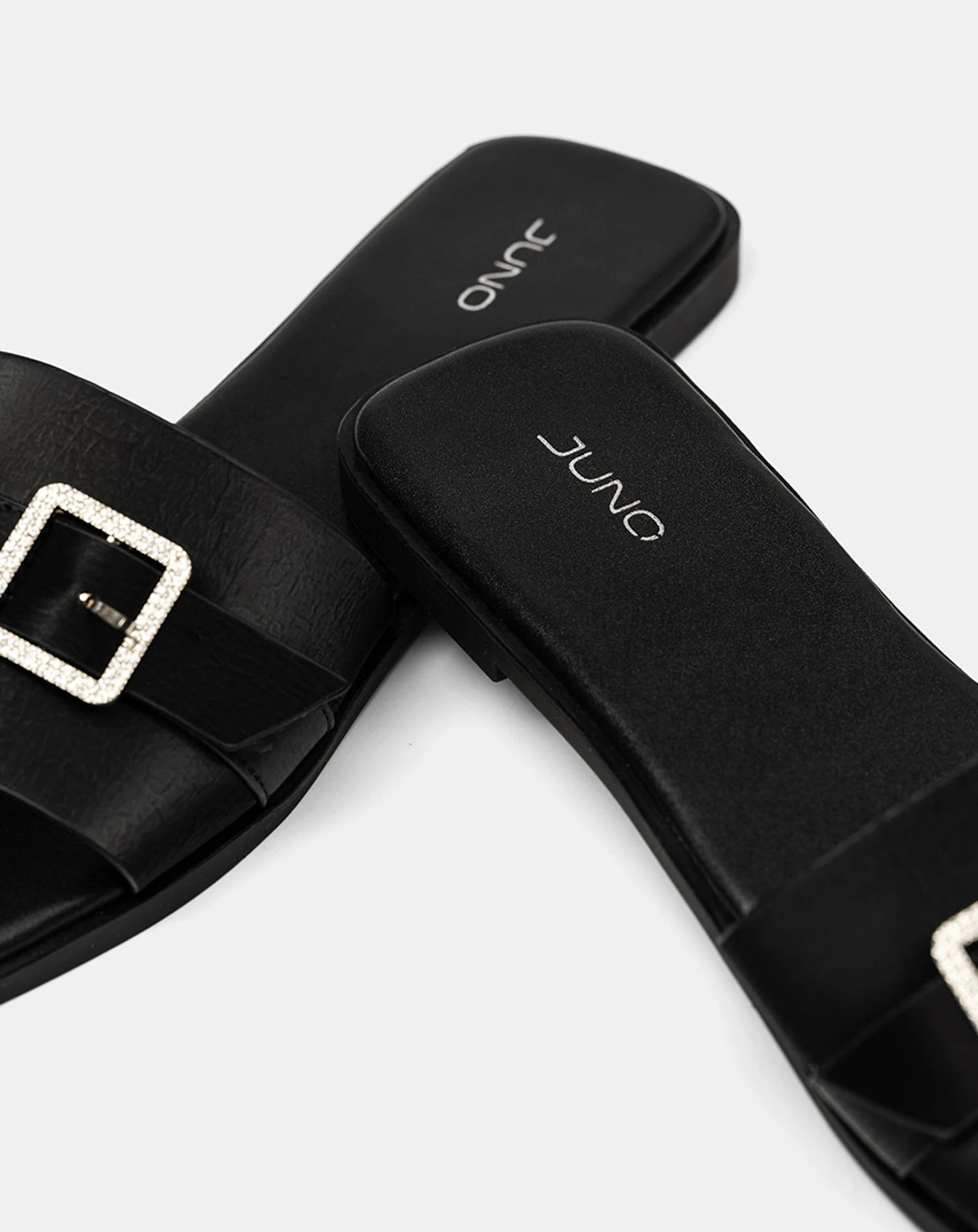 Giày Sandal Phối Quai Buckle Đính Đá - Image 4