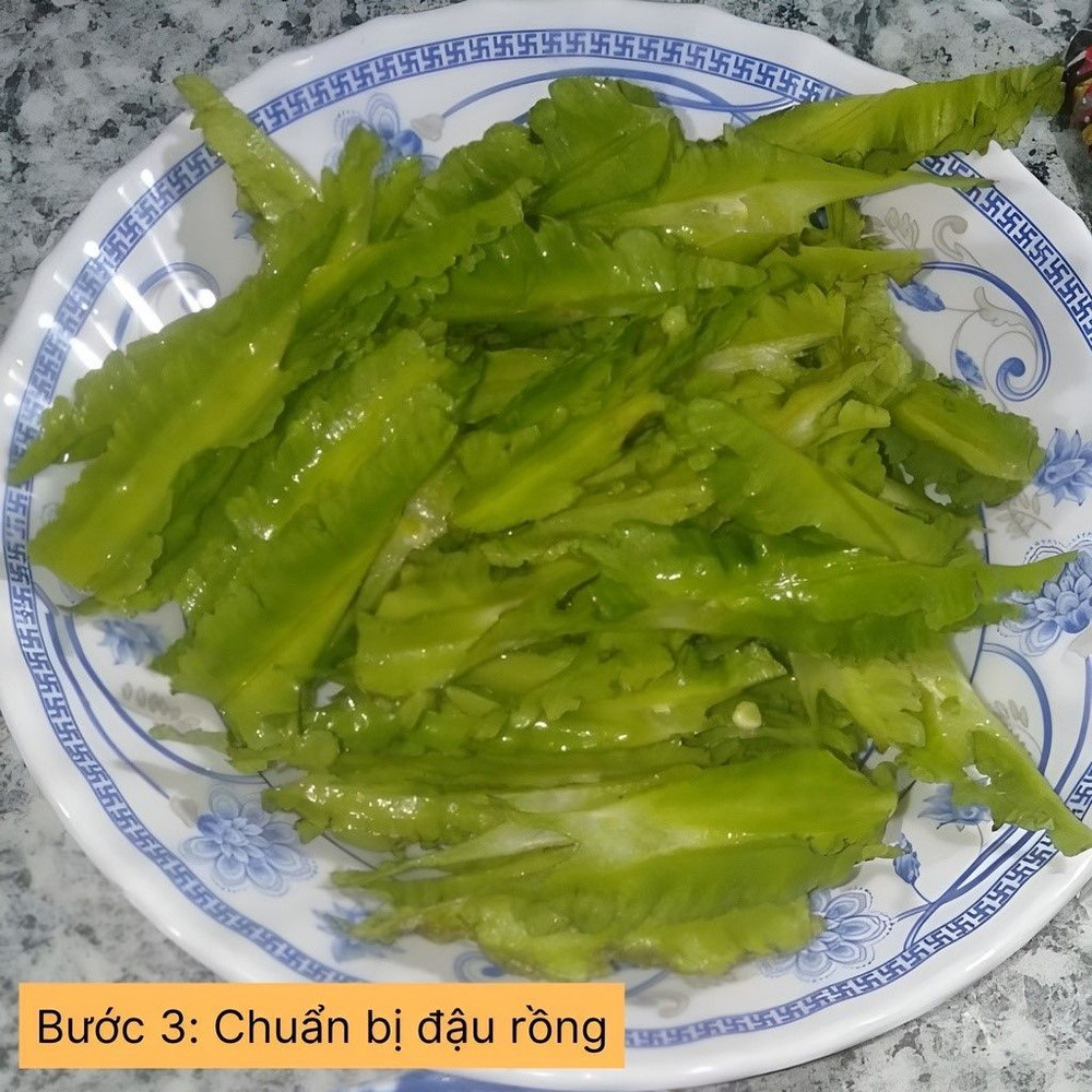 chuẩn bị đậu rồng