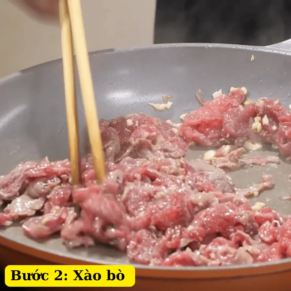 Xào thịt bò