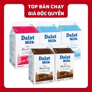 Combo 5 hộp sữa thanh trùng Đà Lạt Milk mix 3 vị