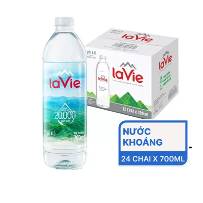 Thùng 12 chai nước khoáng thiên nhiên La Vie 700ml